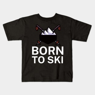 Born to ski Kids T-Shirt